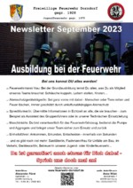 Newsletter September 2023 - Ausbildung bei der Feuerwehr
