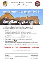 Newsletter Dezember 2022 - Bevölkerungswarnung